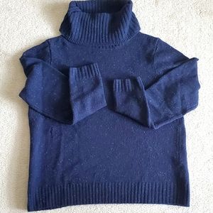 J Crew Blue Turtleneck Women Sweater Large